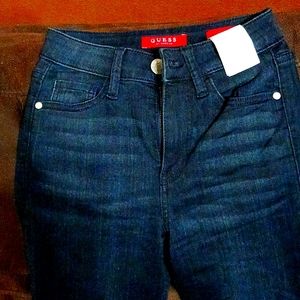 Guess jeans, high rise skinny, size 24, navy